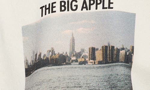 Mango The Big Apple Fleece Graphic Sweatshirt In Beige