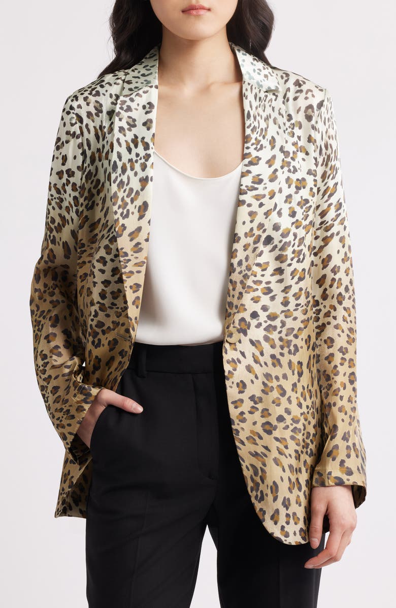 KOBI HALPERIN Ombré Metallic Animal Print Blazer, Main, color, 
