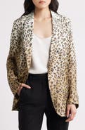 KOBI HALPERIN Ombré Metallic Animal Print Blazer