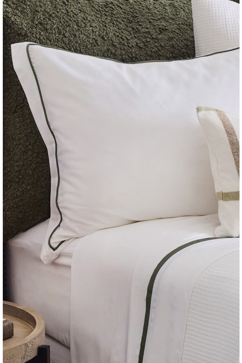 Langston Sateen Euro Pillow Sham, Alternate, color, MOSS