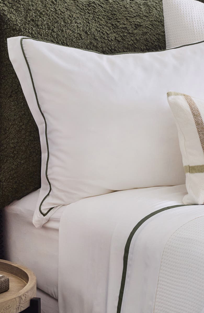 Pom Pom at Home Langston Set of 2 Sateen Pillowcases, Alternate, color, Moss