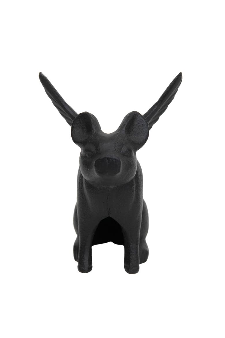 Flying Pig Black Cast Iron Figurine, Alternate, color, Black