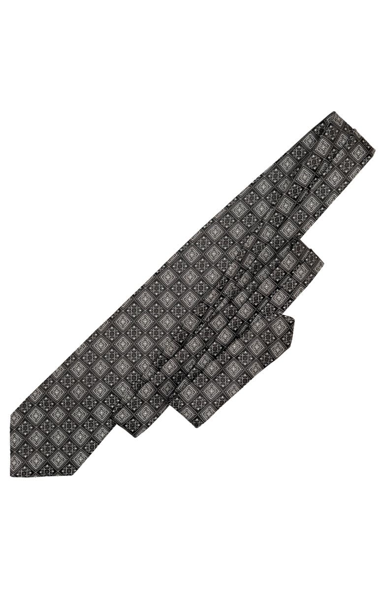 Elizabetta De Sica - Silk Jacquard Tie for Men, Alternate, color, Black