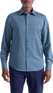 Bugatchi James OoohCotton® Optical Illusion Print Button-Up Shirt