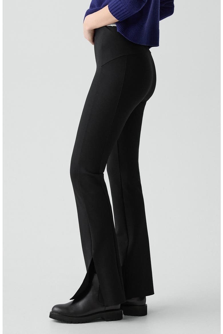 Slit Flare Leg Pants, Alternate, color, BLACK