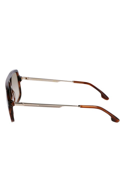 Victoria Beckham V Line 58mm Navigator Sunglasses In Brown