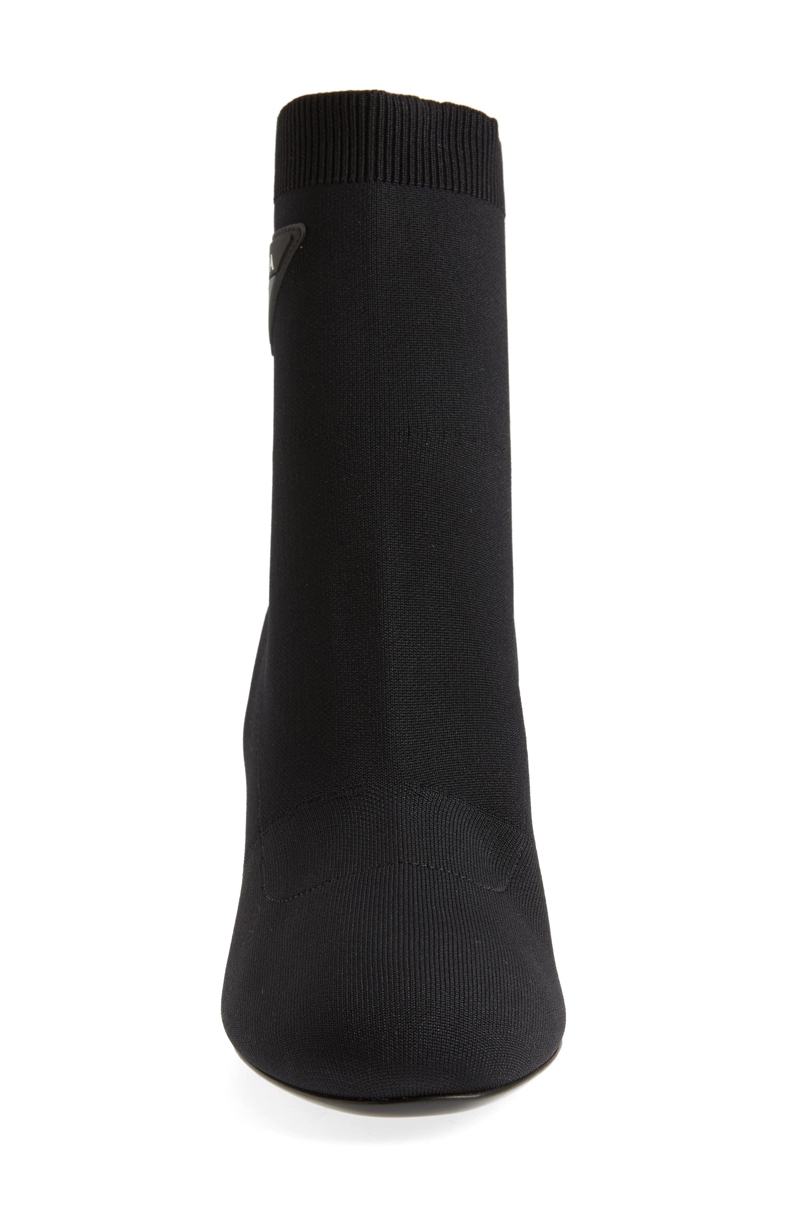 Prada Logo Sock Bootie, Alternate, color, 