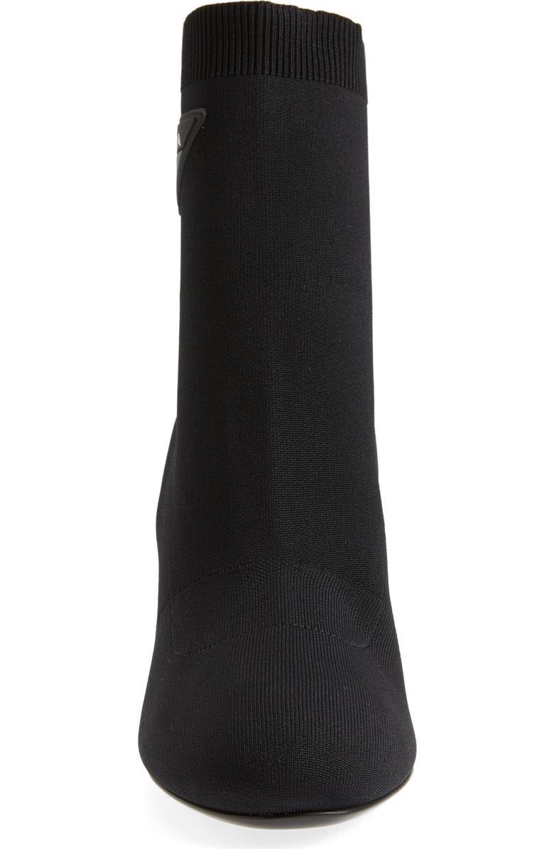 Prada Logo Sock Bootie, Alternate, color,
