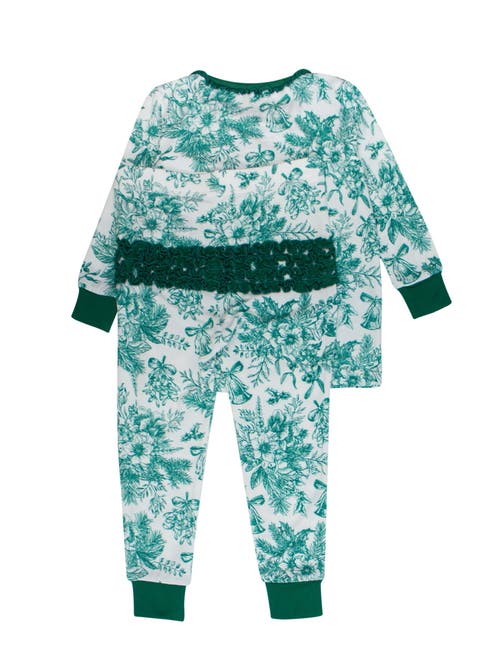 Rufflebutts Softsnooze Ruffle Long Sleeve Pajama Set, Signature Rear Ruffles