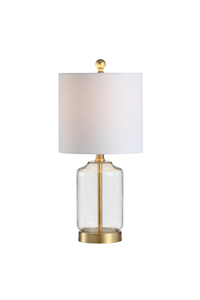 Duncan Glass/Metal LED Table Lamp, Main, color, Clear/Brass Gold