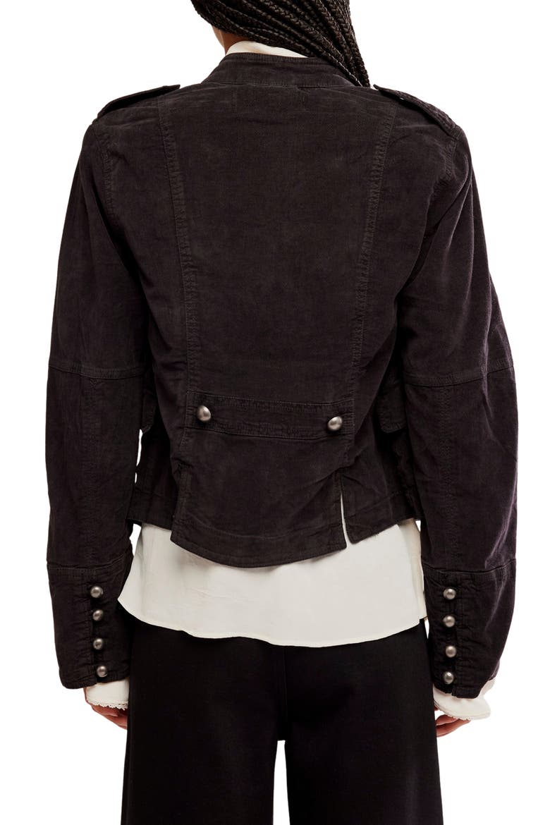 Lotty Velvet Jacket, Alternate, color, BLACK