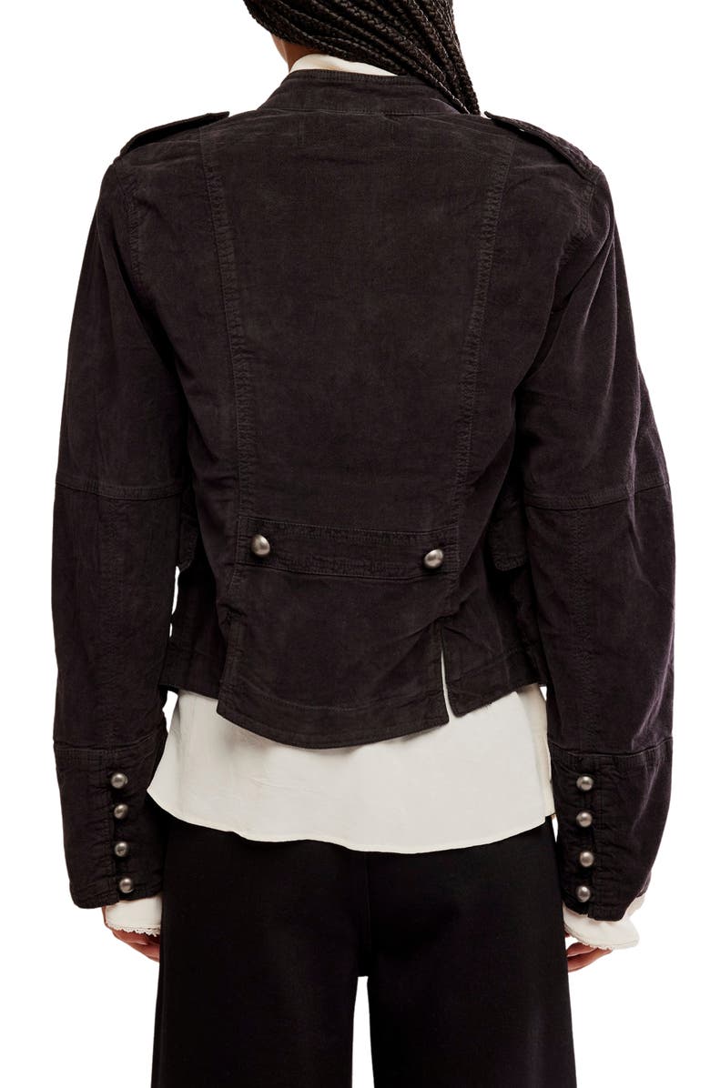 Free People Lotty Velvet Jacket, Alternate, color, Black