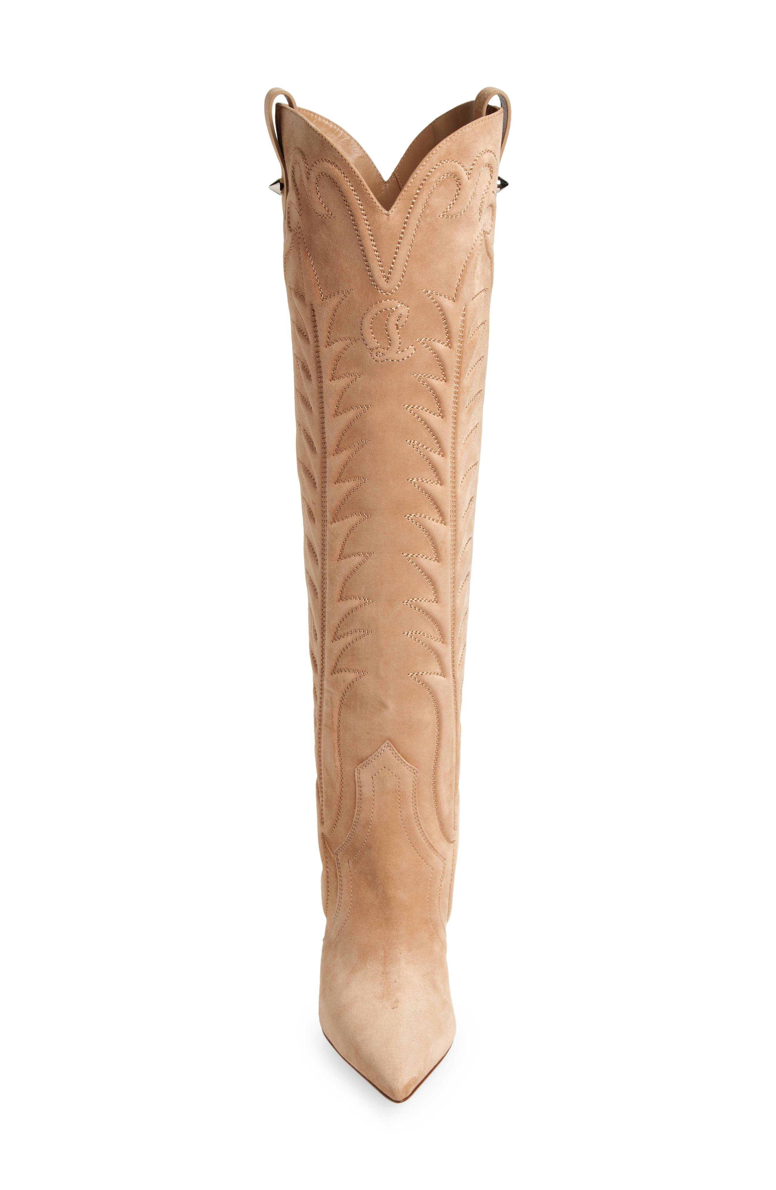 Christian Louboutin Santia Knee High Western Boot, Alternate, color, 