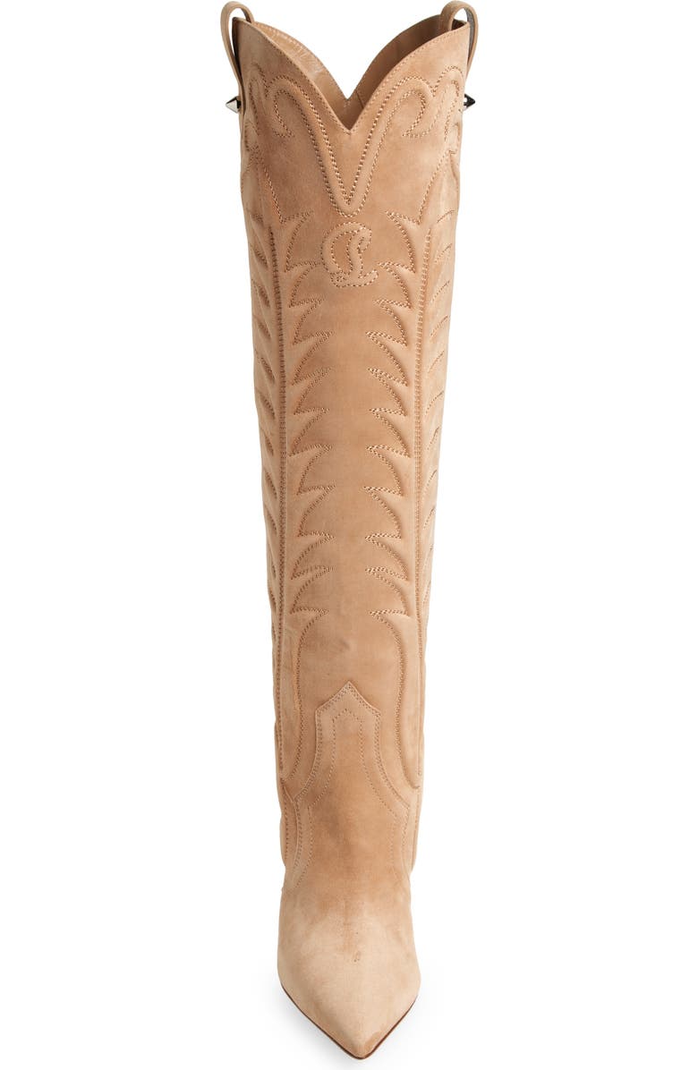 Christian Louboutin Santia Knee High Western Boot, Alternate, color,