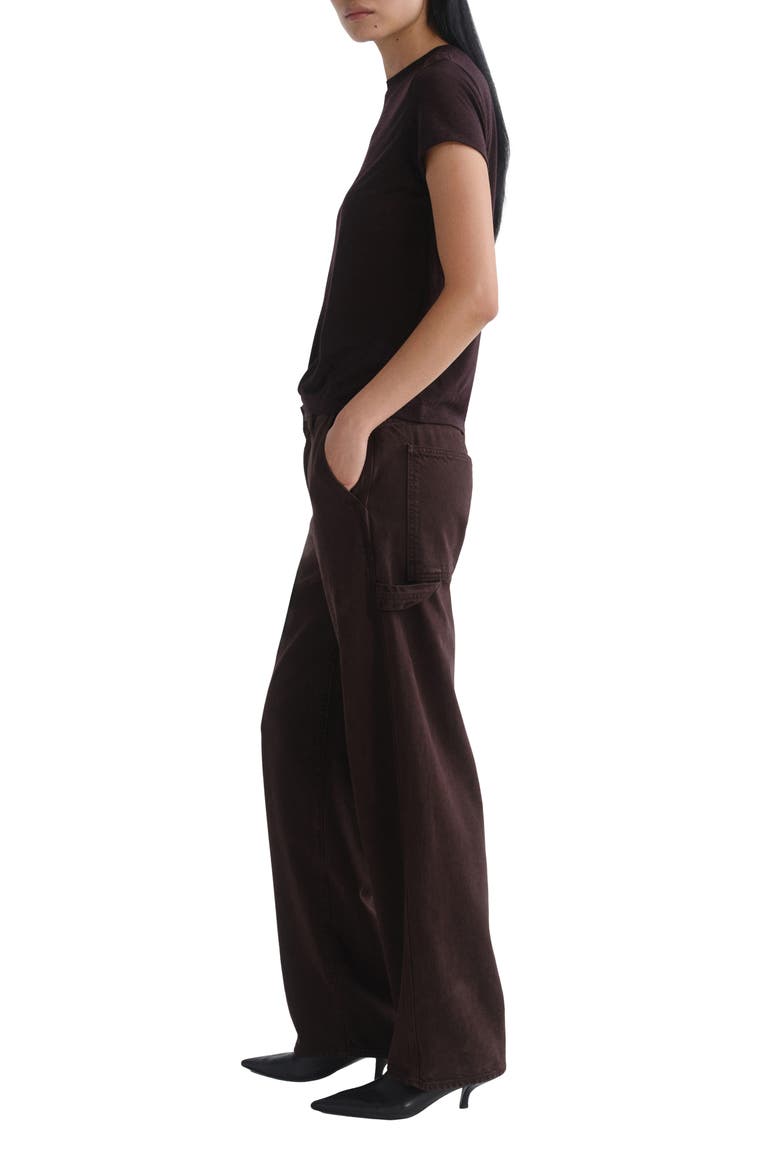 Long Line Adine Tee, Alternate, color, RISTRETTO DARK HEATHER PLUM
