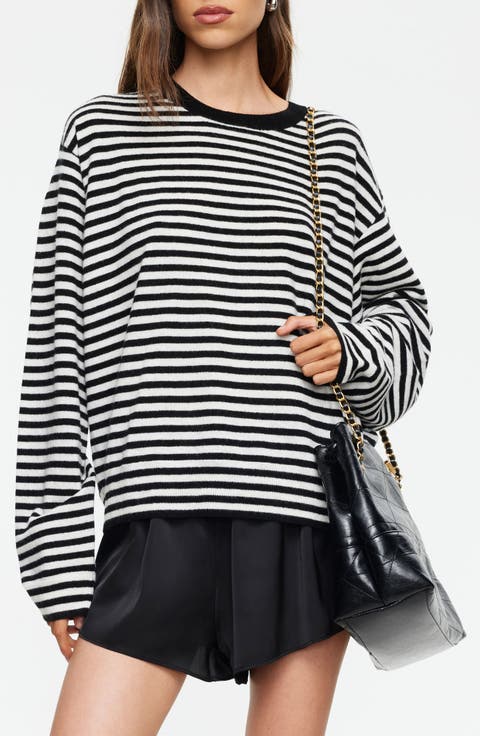 Olsen Stripe Wool Blend Sweater