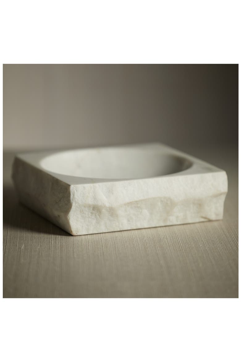Terni Decorative Marble Dish, Alternate, color, WHITE
