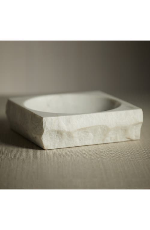 Zodax Terni Decorative Marble Dish In White