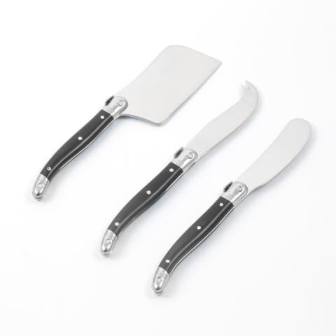3 Piece Mini Cheese Utensil Set in Wood Box with Acrylic Lid