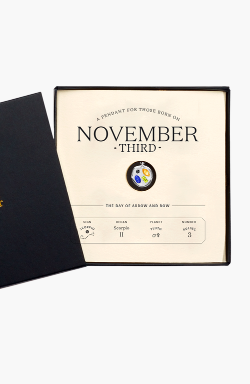 Birthdate Co. The November Birthdate Silver Pendant In November 3rd - Silver