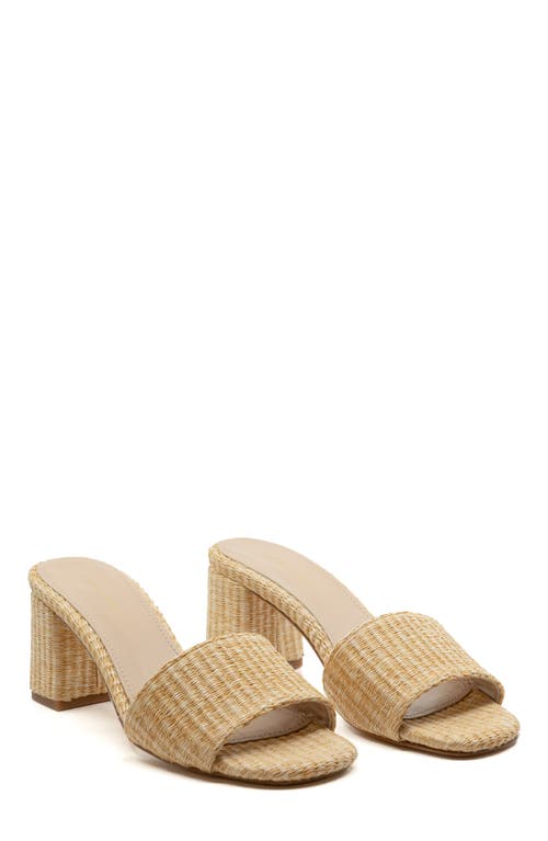 Andrea Gomez Claudia Raffia Mules In Natural Raffia