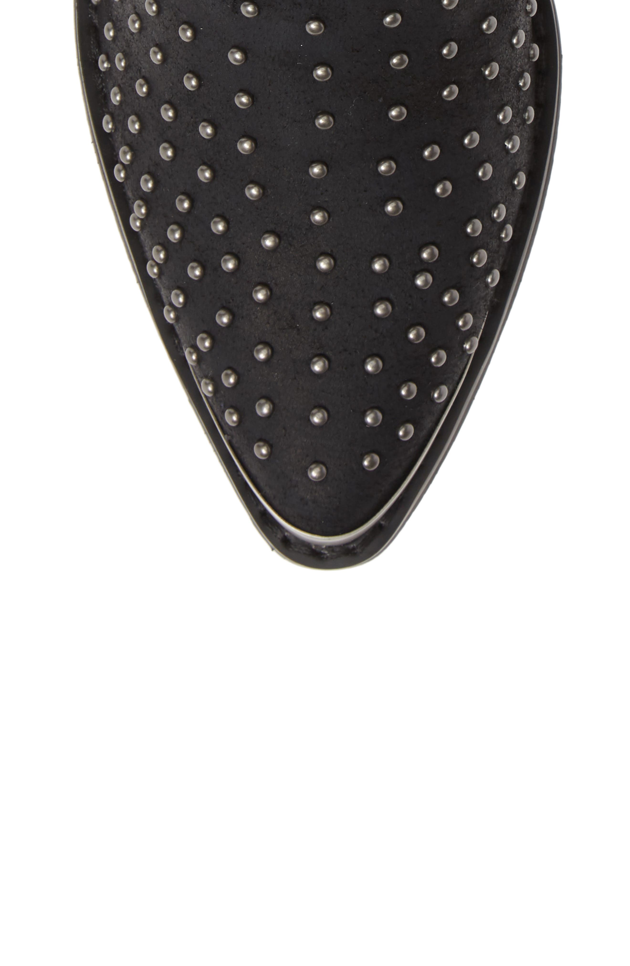Alona Studded Bootie, Alternate, color, BLACK FAUX LEATHER