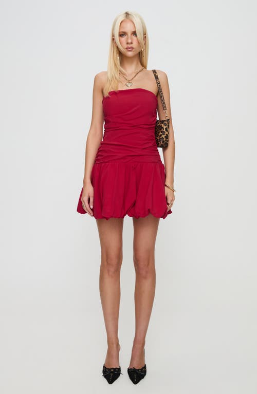 PRINCESS POLLY PRINCESS POLLY GLAMOUR RUCHED STRAPLESS BUBBLE MINIDRESS