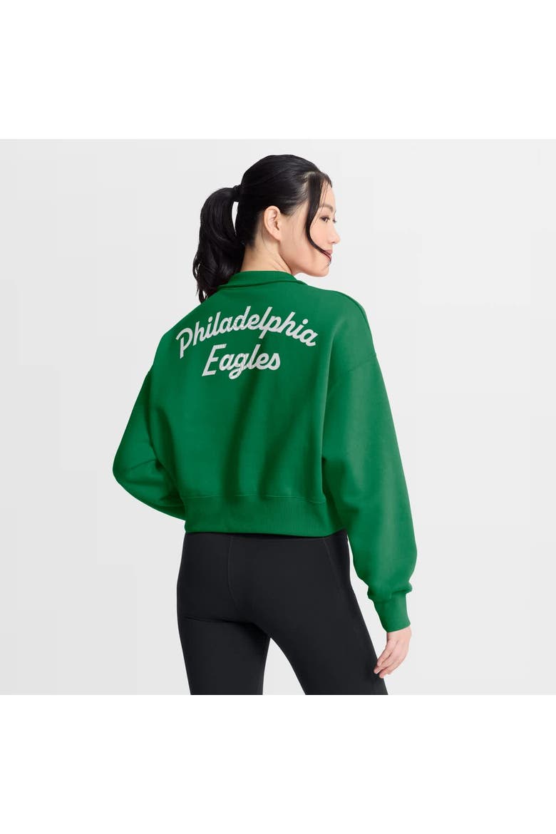 Women's Nike Kelly Green Philadelphia Eagles Phoenix Fleece Quarter-Zip Sweatshirt, Alternate, color, Kelly Green