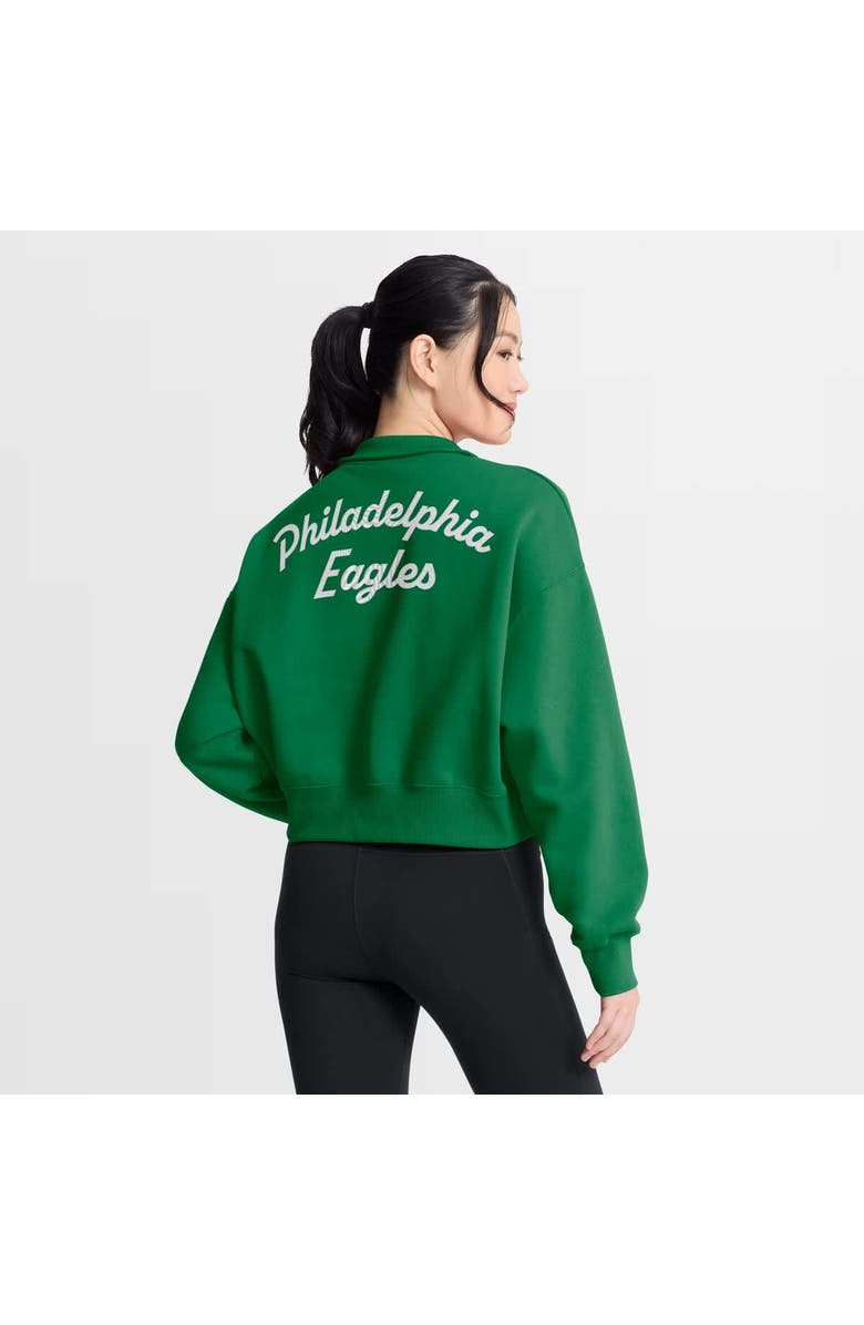 Nike Women's Nike Kelly Green Philadelphia Eagles Phoenix Fleece Quarter-Zip Sweatshirt, Alternate, color, Kelly Green