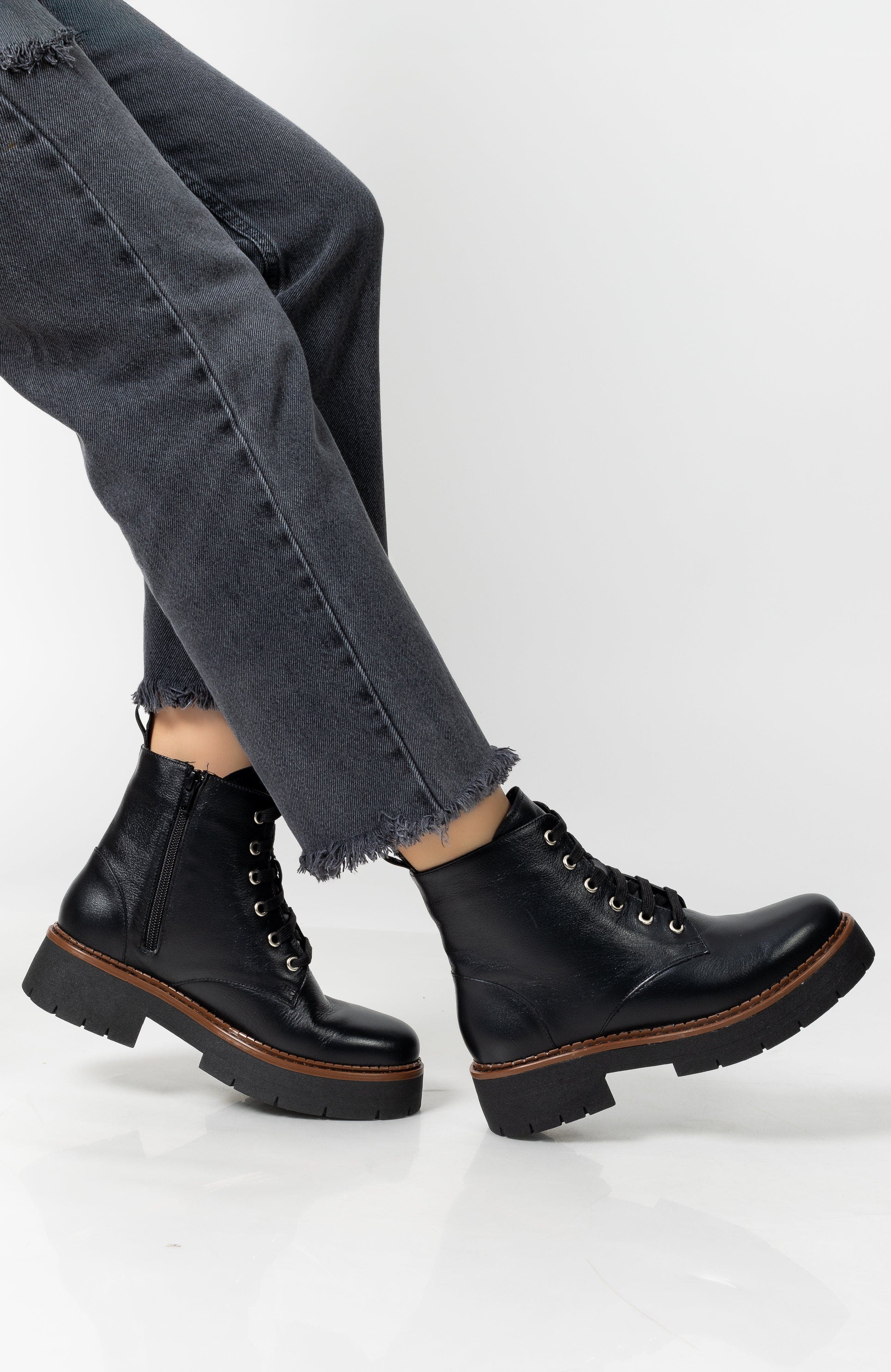 Ibiza Lace Up Bootie, Alternate, color, Black