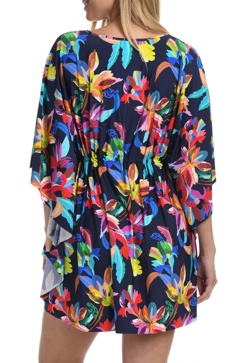 Sea V-Neck Caftan, Alternate, color, INDIGO