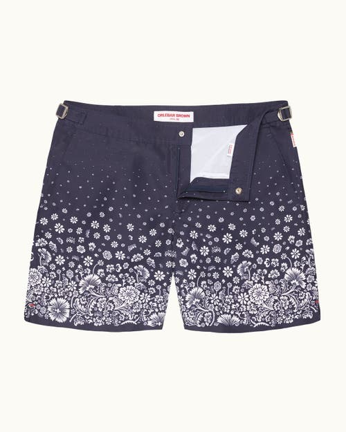Orlebar Brown Bulldog Exclusive-print Mid-length Swim Shorts In Night Iris