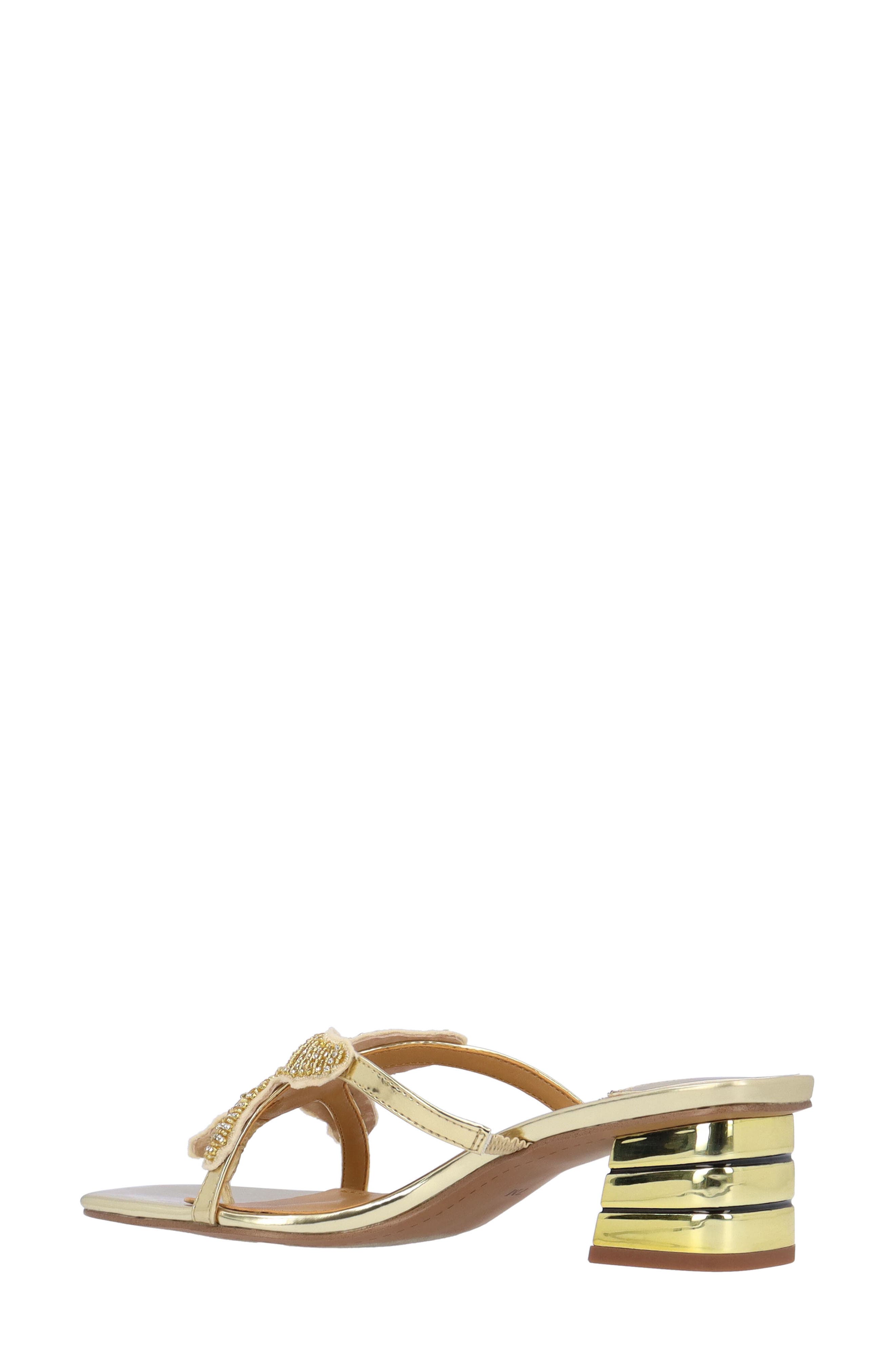 J. Reneé Sunstar Appliqué Sandal, Alternate, color, Gold/ Natural