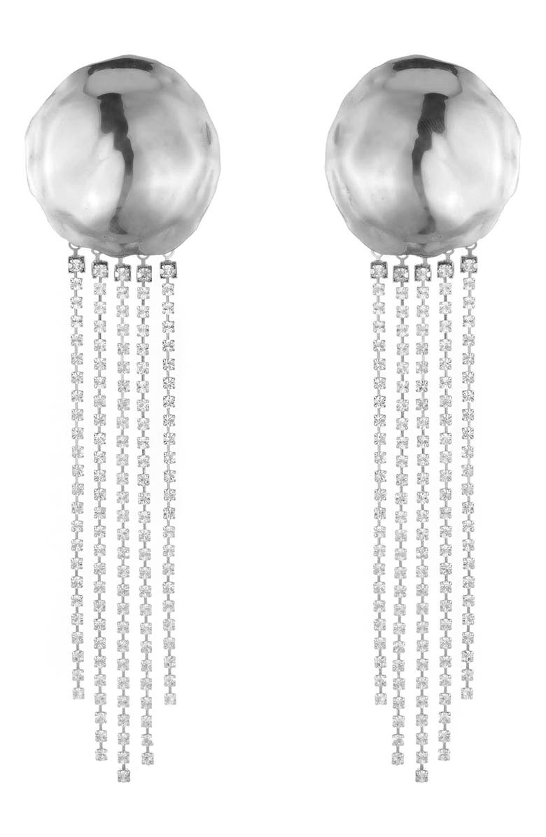 Sterling King Orbit Crystal Drop Earrings, Main, color, 