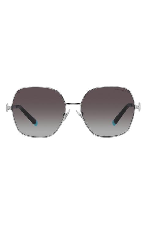 59mm Gradient Irregular Sunglasses