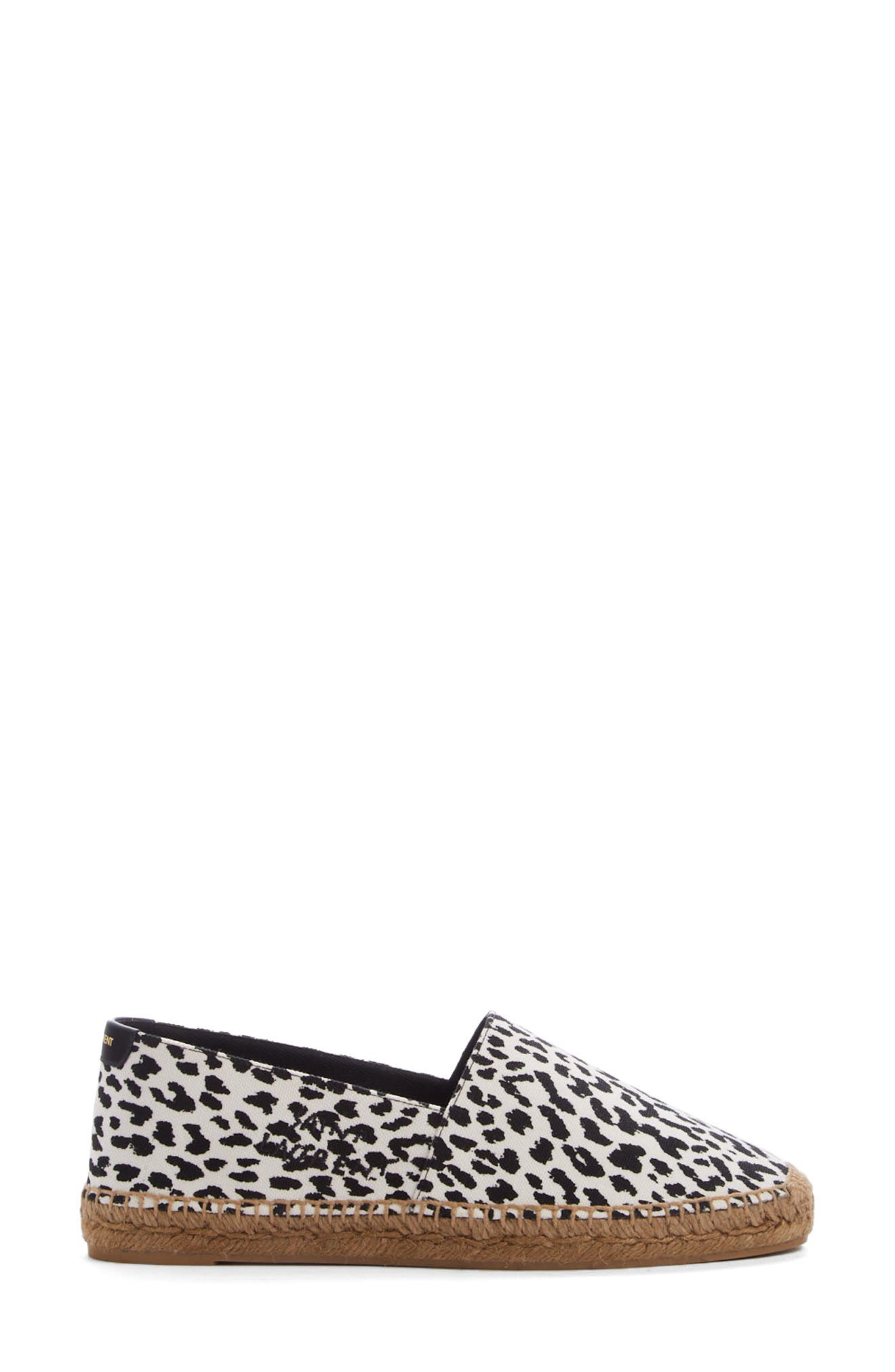Saint Laurent Monogramme Logo Cheetah Print Espadrille, Alternate, color, 