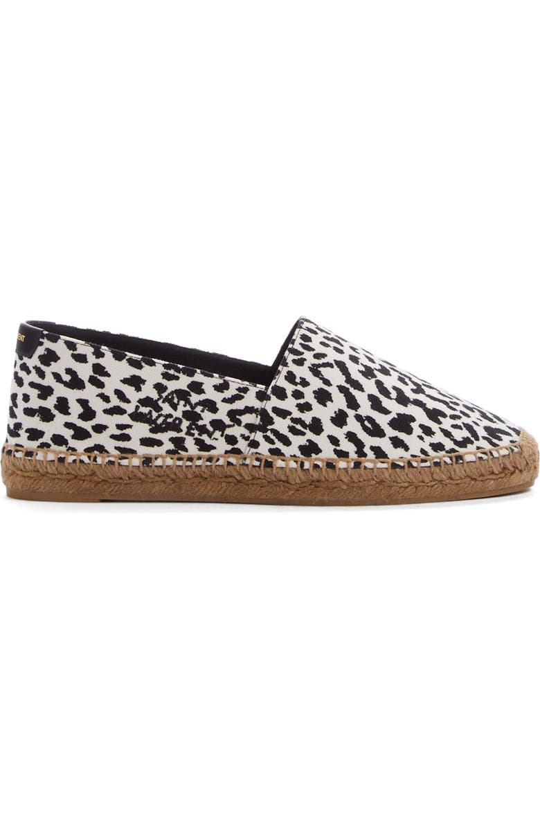Saint Laurent Monogramme Logo Cheetah Print Espadrille, Alternate, color,