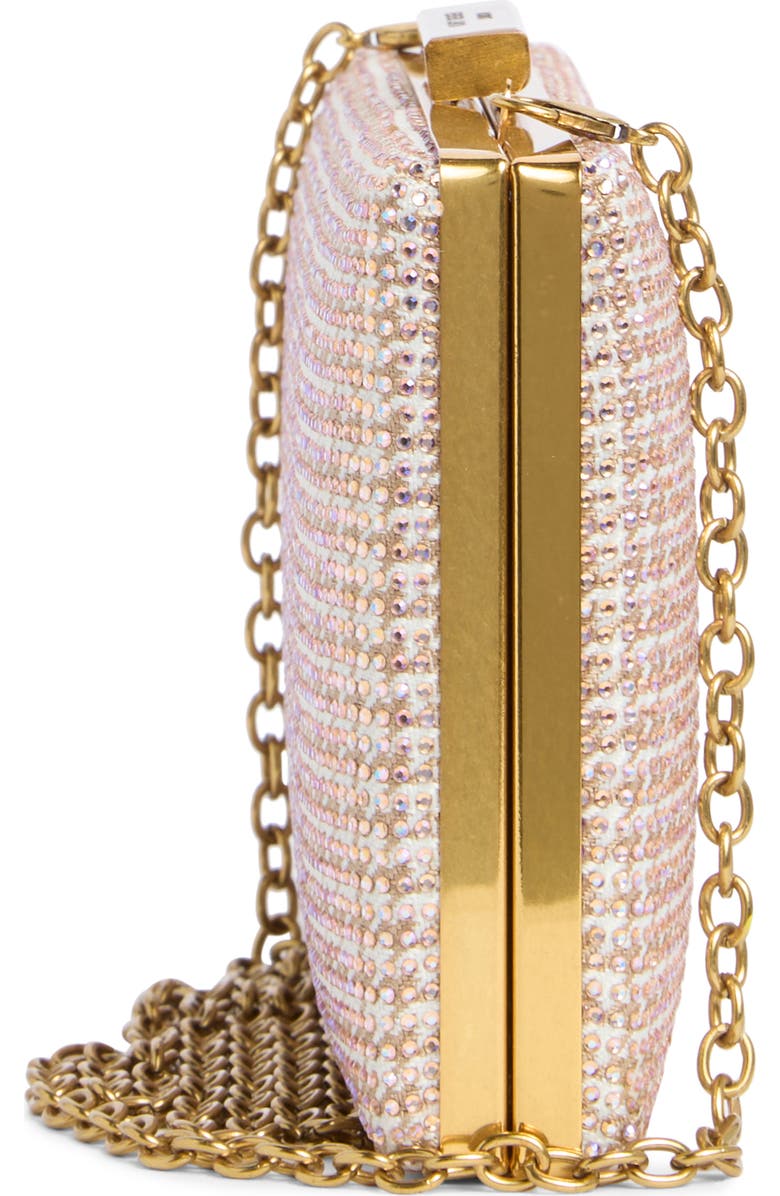 Kurt Geiger London Crystal Box Clutch, Alternate, color, Beige Comb