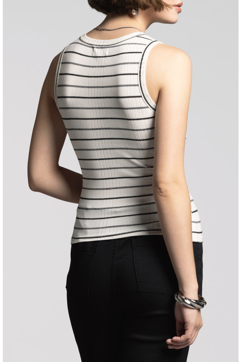 Alessandra Stripe Rib Tank, Alternate, color, IVORY STRIPE