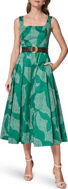 Donna Karan New York Belted A-Line Dress