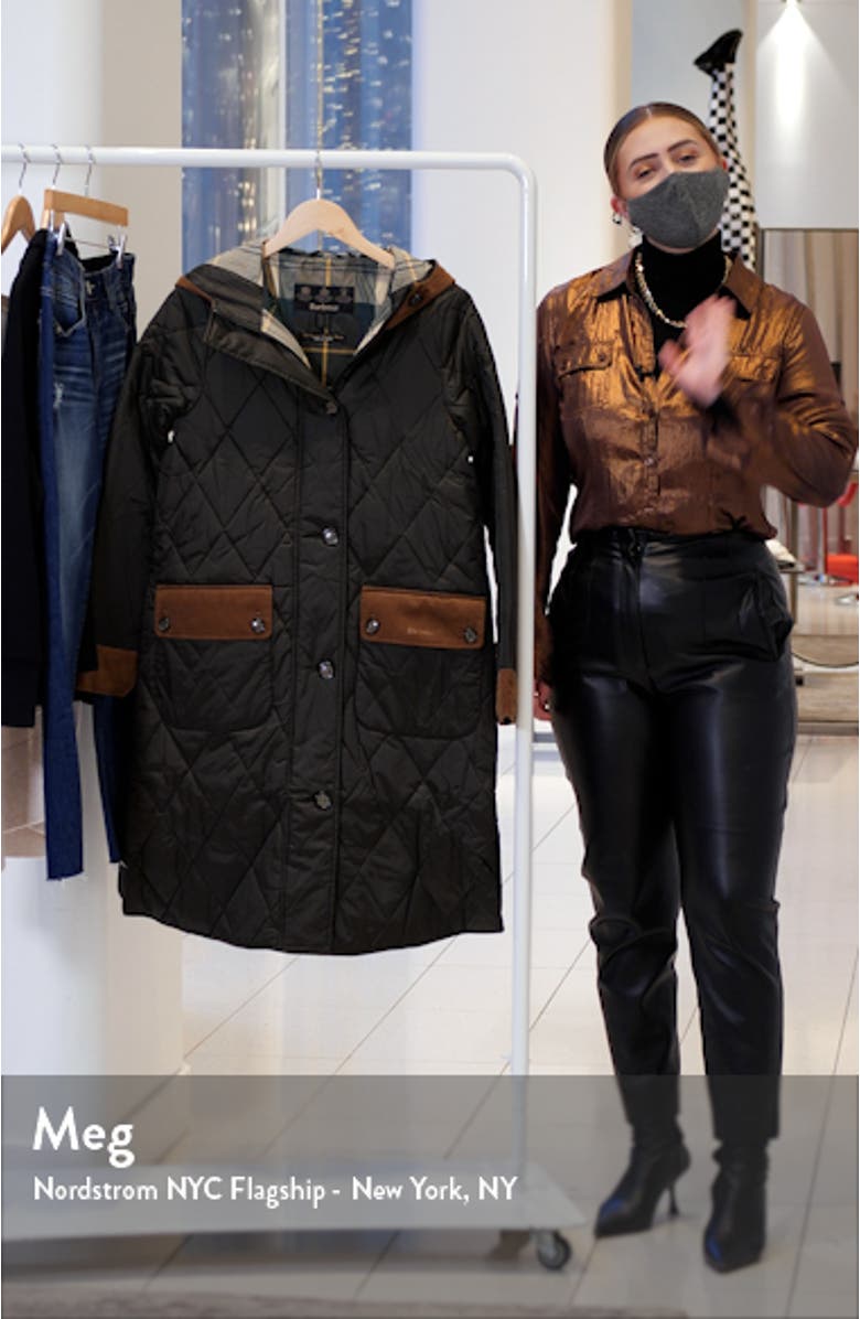 Mickley Quilted Hooded Longline Jacket, sales video thumbnail