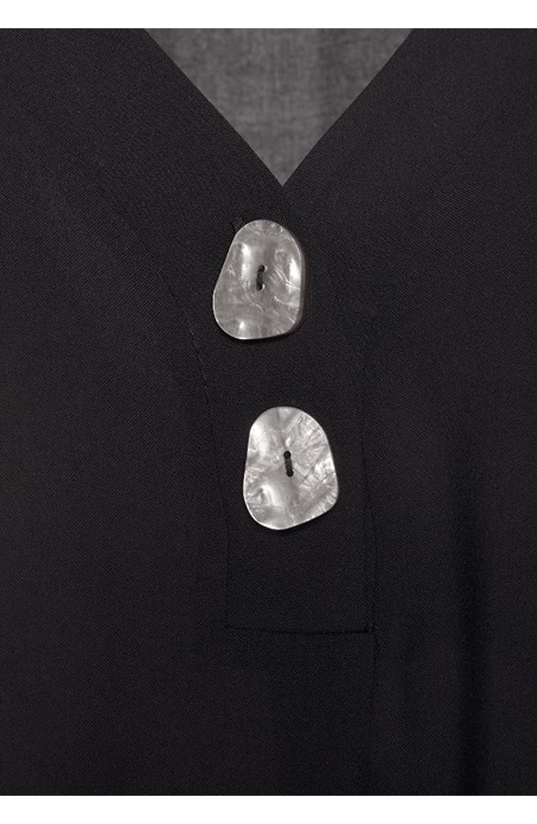 LASCANA Women's Button Detail Blouse, Alternate, color, Black