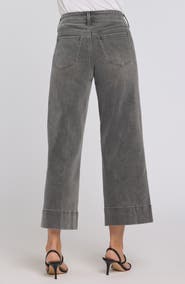 NYDJ Teresa Seamed Ankle Wide Leg Jeans