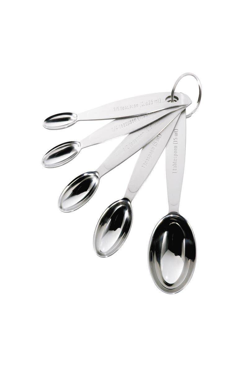 CUISIPRO Stainless Steel Measuring Spoon Set, 5 Piece, Main, color, Silver