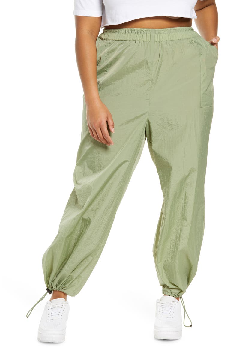 '98 Clarissa Nylon Joggers, Alternate, color, DUSTY OLIVE