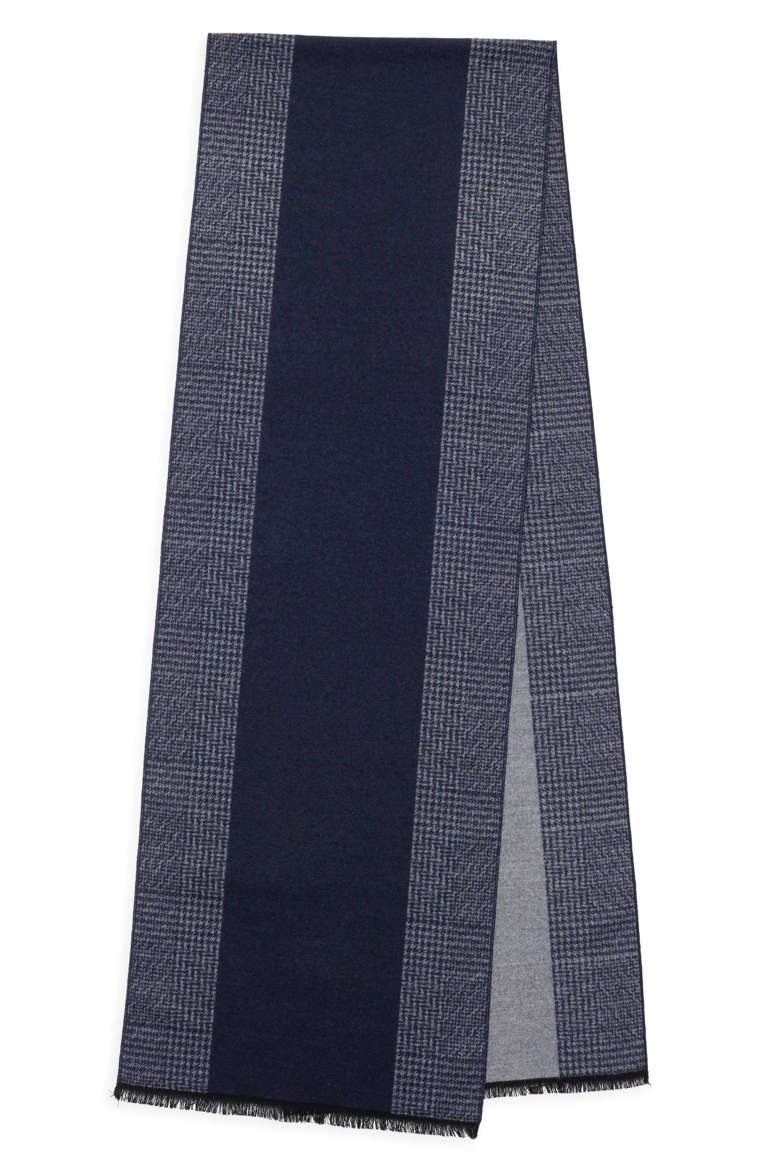 SAVE THE OCEAN Contrast Check Stripe Recycled Polyester & Silk Scarf