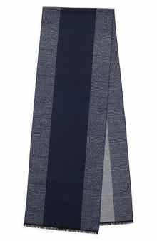 SAVE THE OCEAN Contrast Check Stripe Recycled Polyester & Silk Scarf