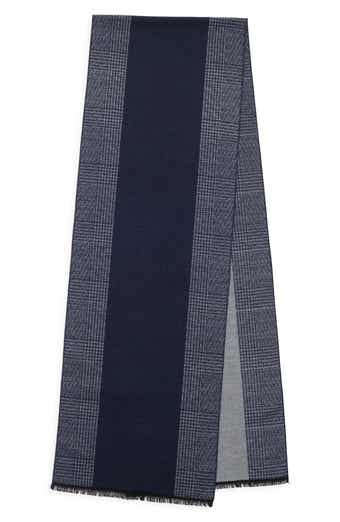 SAVE THE OCEAN Contrast Check Stripe Recycled Polyester & Silk Scarf