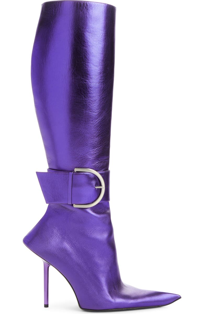 Balenciaga Baleciaga Essex Metallic Pointed Toe Boot, Alternate, color,