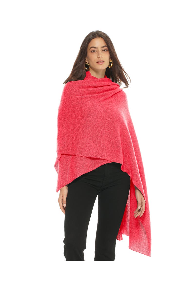 Pure Cashmere Feather-Light Maxi Wrap Stole, Main, color, Coral Red